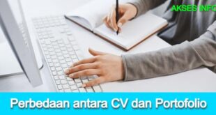 Cover AKSES INFO Perbedaan Antara CV dan Portofolio