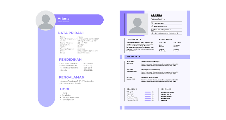 Contoh Portofolio Lamaran Kerja