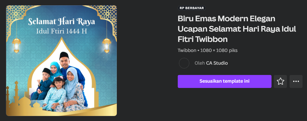 Contoh twibbon di canva