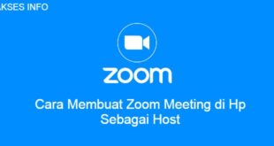 Cover Akses Info Cara Membuat Zoom Meeting di Hp Sebagai Host