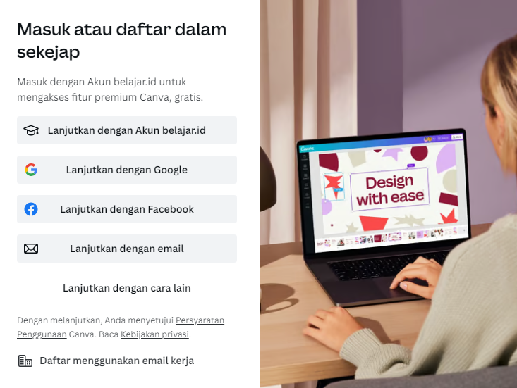 Daftar Akun Aplikasi Canva